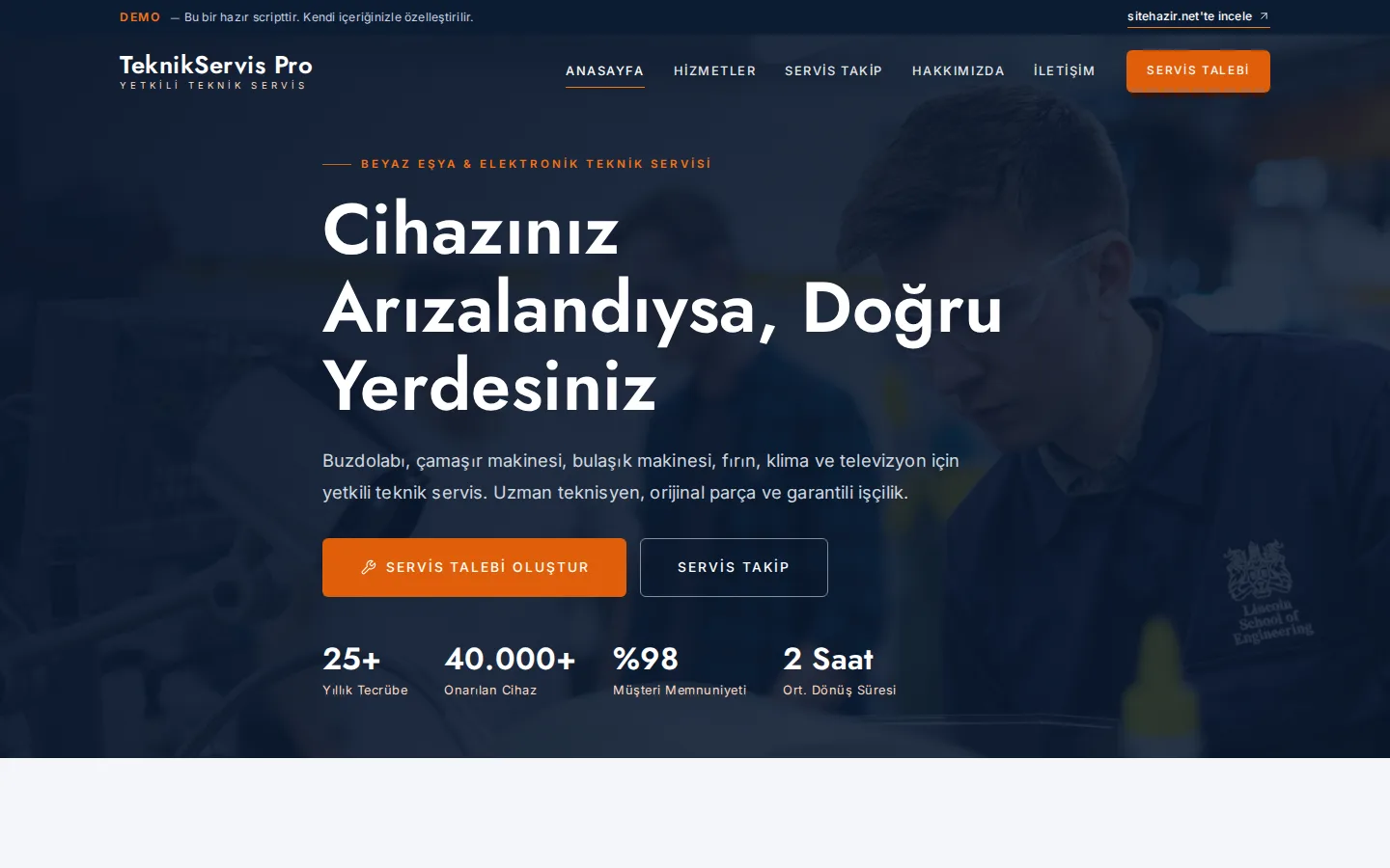 Teknik Servis Yönetim Scripti