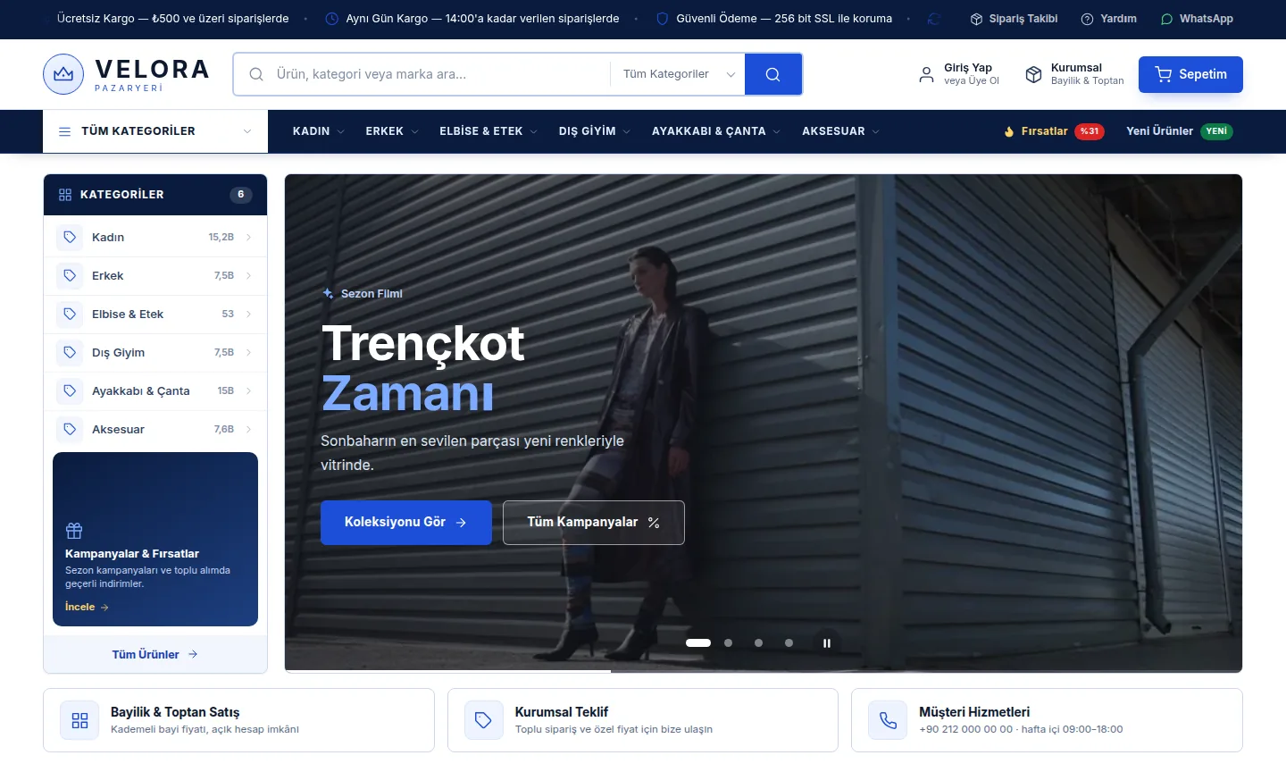 Mavi Kurumsal Teması